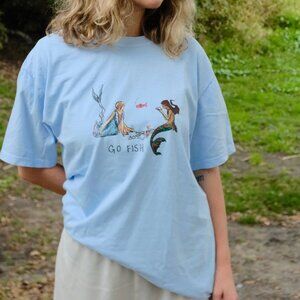 Purple Ghost Cowboy brand Go Fish Graphic T-Shirt